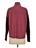 T by Talbots Color Block Burgundy Turtleneck Sweater Size S - photo 2