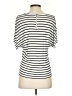 Mossimo 100% Rayon Stripes Ivory Short Sleeve T-Shirt Size XS - photo 2