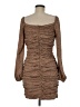 Unbranded 100% Polyester Polka Dots Brown Cocktail Dress Size L - photo 2