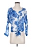 Love 21 100% Polyester Blue 3/4 Sleeve Blouse Size XS - photo 1