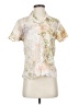 Harley Davidson 100% Silk Floral Ivory Short Sleeve Silk Top Size S - photo 1