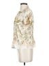 Harley Davidson 100% Silk Floral Ivory Short Sleeve Silk Top Size S - photo 5