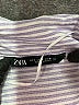Zara 100% Polyester Stripes Purple 3/4 Sleeve Blouse Size S - photo 7