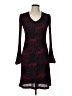 Esprit 100% Polyester Print Burgundy Cocktail Dress Size L - photo 1