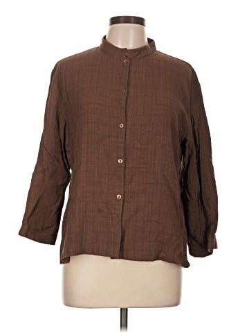 Eileen Fisher 3/4 Sleeve Button-Down Shirt (view 1)
