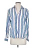 Frank & Eileen 100% Linen Stripes Blue Long Sleeve Button-Down Shirt Size XS - photo 1