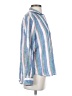 Frank & Eileen 100% Linen Stripes Blue Long Sleeve Button-Down Shirt Size XS - photo 4
