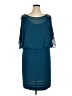 Xscape Solid Teal Cocktail Dress Size 16 - photo 1
