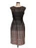 Connected Apparel Houndstooth Black Cocktail Dress Size 10 - photo 1
