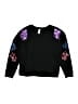 Justice 100% Other Floral Black Pullover Sweater Size 18 - photo 1
