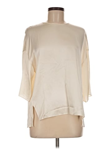 Vince. 3/4 Sleeve Silk Top (view 1)