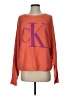 CALVIN KLEIN JEANS 100% Cotton Orange Pullover Sweater Size S - photo 1