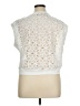 Evereve 100% Polyester White Short Sleeve Top Size XL - photo 2
