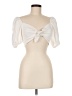WAYF Ivory Short Sleeve Blouse Size M - photo 1