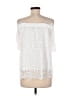Sunday in Brooklyn 100% Polyester White Short Sleeve Blouse Size 4 - photo 2