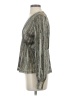 MICHAEL Michael Kors Metallic Metallic Silver Long Sleeve Blouse Size S - photo 5