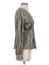 MICHAEL Michael Kors Metallic Metallic Silver Long Sleeve Blouse Size S - photo 4