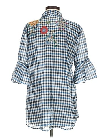 Johnny Was 3/4 Sleeve Button-Down Shirt (view 2)