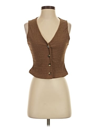 Zara Sleeveless Button-Down Shirt (view 1)