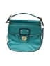 Coach 100% Leather Color Block Teal Leather Shoulder Bag One size - photo 1