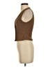 Zara Brown Sleeveless Button-Down Shirt Size S - photo 5