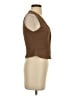 Zara Brown Sleeveless Button-Down Shirt Size S - photo 4