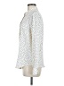 MNG 100% Polyester Polka Dots Ivory Long Sleeve Blouse Size 6 - photo 5