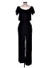 Charles Henry Solid Black Jumpsuit Size L - photo 2
