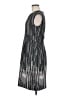Connected Apparel Graphic Silver Cocktail Dress Size 8 - photo 5