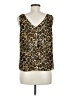 WAYF 100% Polyester Gold Sleeveless Blouse Size M - photo 2