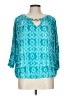 MICHAEL Michael Kors Teal 3/4 Sleeve Blouse Size L - photo 1