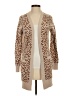 Jessica Simpson Animal Print Tan Cardigan Size S - photo 1