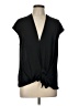 Trouve 100% Polyester Black Short Sleeve Top Size L - photo 1