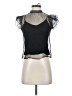Line & Dot 100% Rayon Black Short Sleeve Top Size S - photo 1