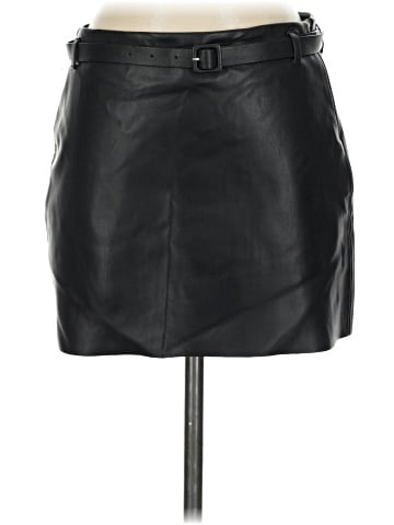MNG Faux Leather Skirt (view 1)