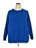 Lands' End 100% Baumwolle Solid Blue Pullover Sweater Size 3X - photo 1