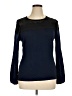August Silk Blue Long Sleeve Blouse Size XL - photo 1