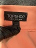 Topshop 100% Polyester Pink Orange Short Sleeve Blouse Size 10 - photo 7
