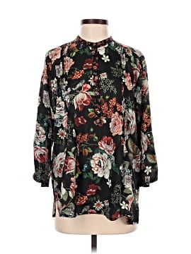 Johnny Was 3/4 Sleeve Silk Top