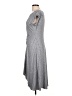 Max Studio Stripes Gray Casual Dress Size L - photo 5