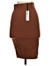 Chocolate Solid Brown Formal Skirt Size S - photo 2