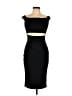 Dance & Marvel Solid Black Cocktail Dress Size L - photo 1