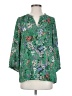 dalia 100% Polyester Green 3/4 Sleeve Blouse Size S - photo 1