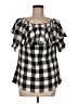 Athena Marie Black Short Sleeve Blouse Size M - photo 1