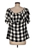 Athena Marie Black Short Sleeve Blouse Size M - photo 2