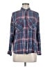 Express Plaid Blue Long Sleeve Button-Down Shirt Size M - photo 1