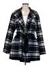 Theory Plaid Blue Wool Coat Size M - photo 1