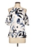 Alfani Ivory Short Sleeve Blouse Size 10 Petite - photo 1