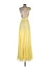 Mac Duggal 100% Polyester Yellow Cocktail Dress Size 8 - photo 2