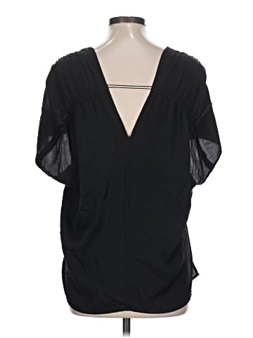 Vince. Short Sleeve Silk Top (view 2)